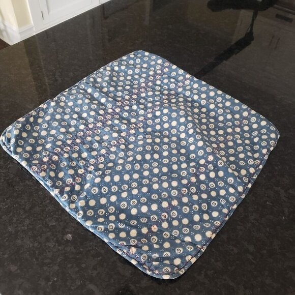 Anthropologie Embroidered Cotton Indian Block Print Reversible Pillow Cover 20" - Picture 7 of 16